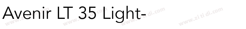 Avenir LT 35 Light字体转换 Avenir LT 35 Light字体转换